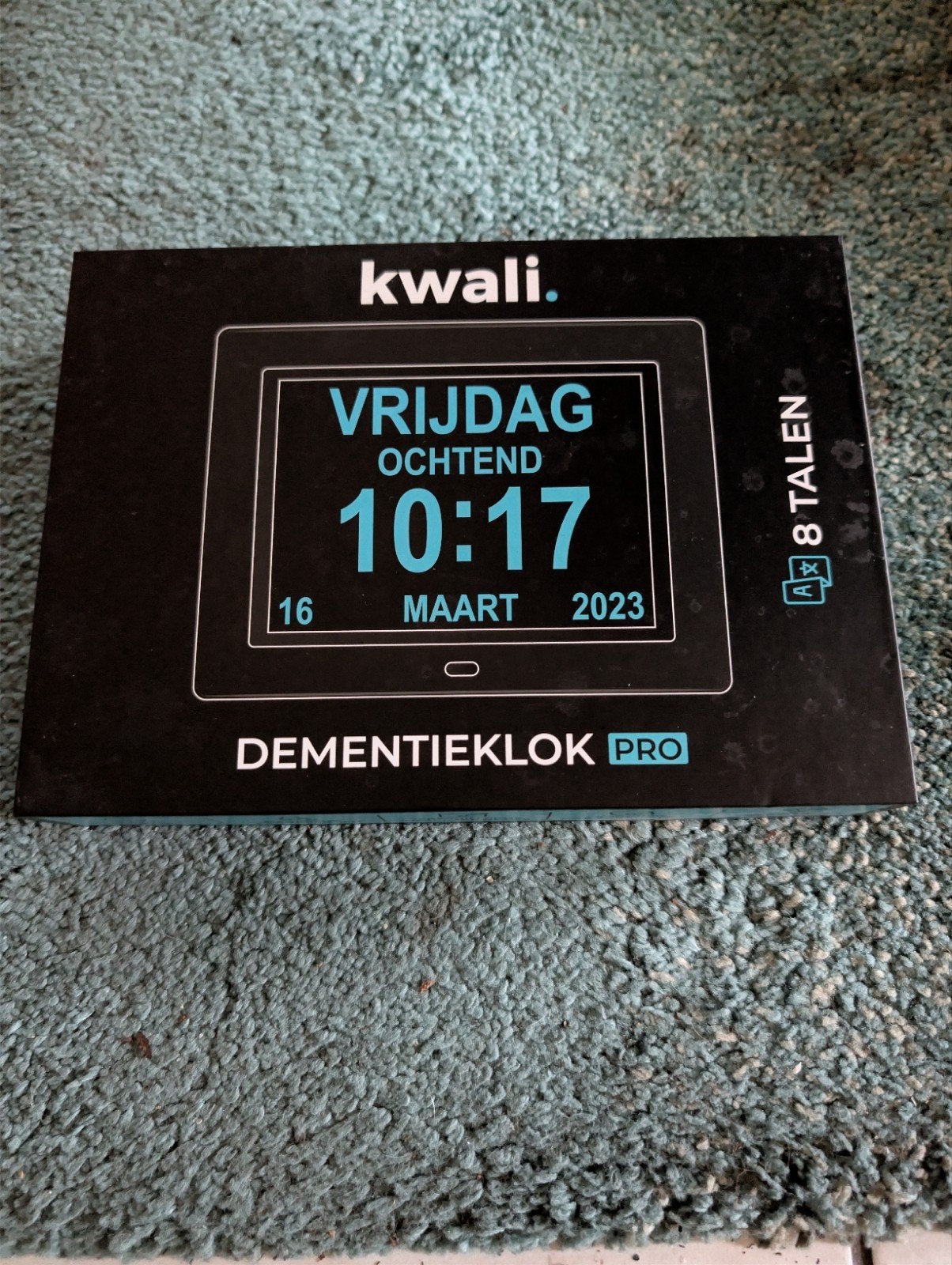 Kwali Dementieklok PRO - Digitale Kalenderklok, Ophalen of Verzenden, Wandklok