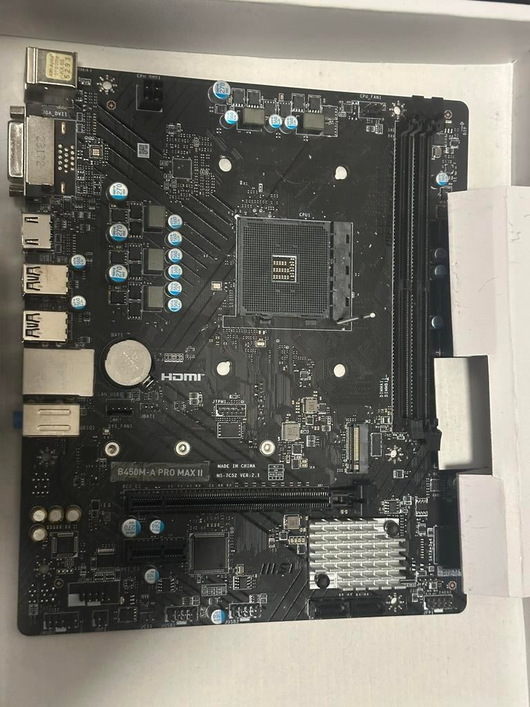 MSI B450M-A PRO MAX II Moederbord - Zo goed als nieuw, Computers en Software, Moederborden, Ophalen, Zo goed als nieuw, AMD, DDR4