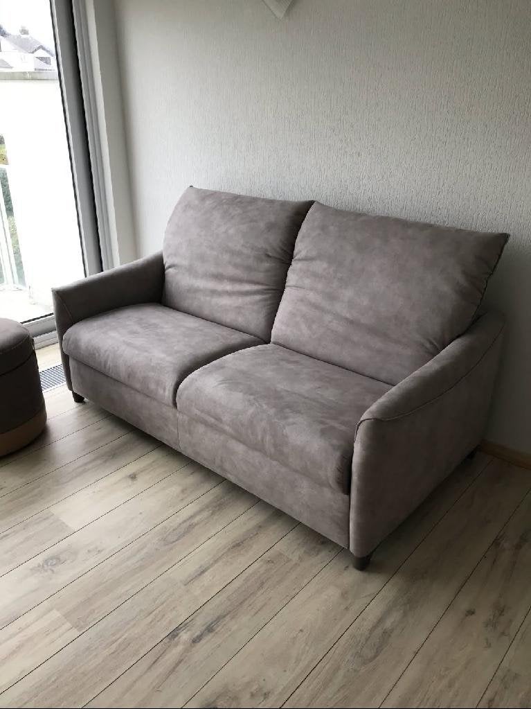 Alcantara zetelbed 1,40m, Ophalen, Tweepersoons, Zo goed als nieuw, Minder dan 150 cm