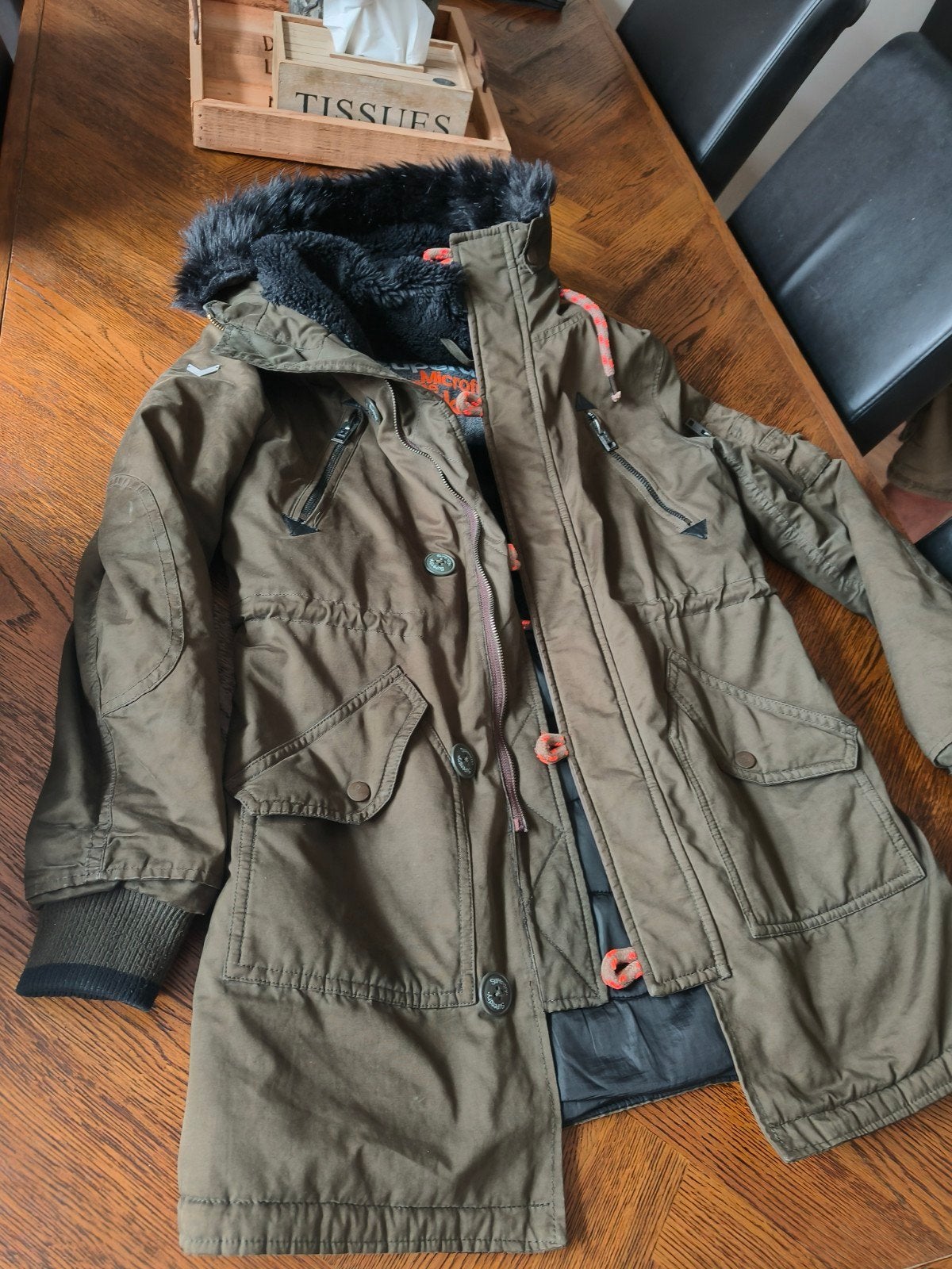 Superdry warme parka maat S legergroen, Ophalen of Verzenden, Gedragen, Maat 36 (S), Groen