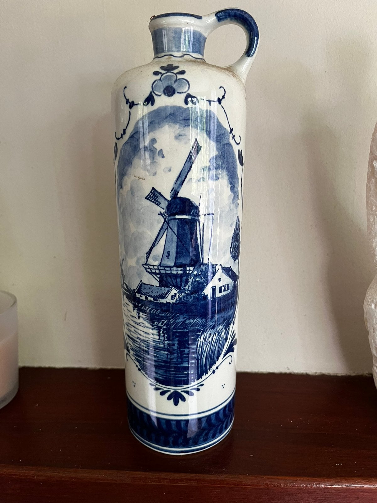 Bols Zenith 6607 vaas/kan delfs blauw molen, Antiek en Kunst, Antiek | Vazen, Ophalen of Verzenden