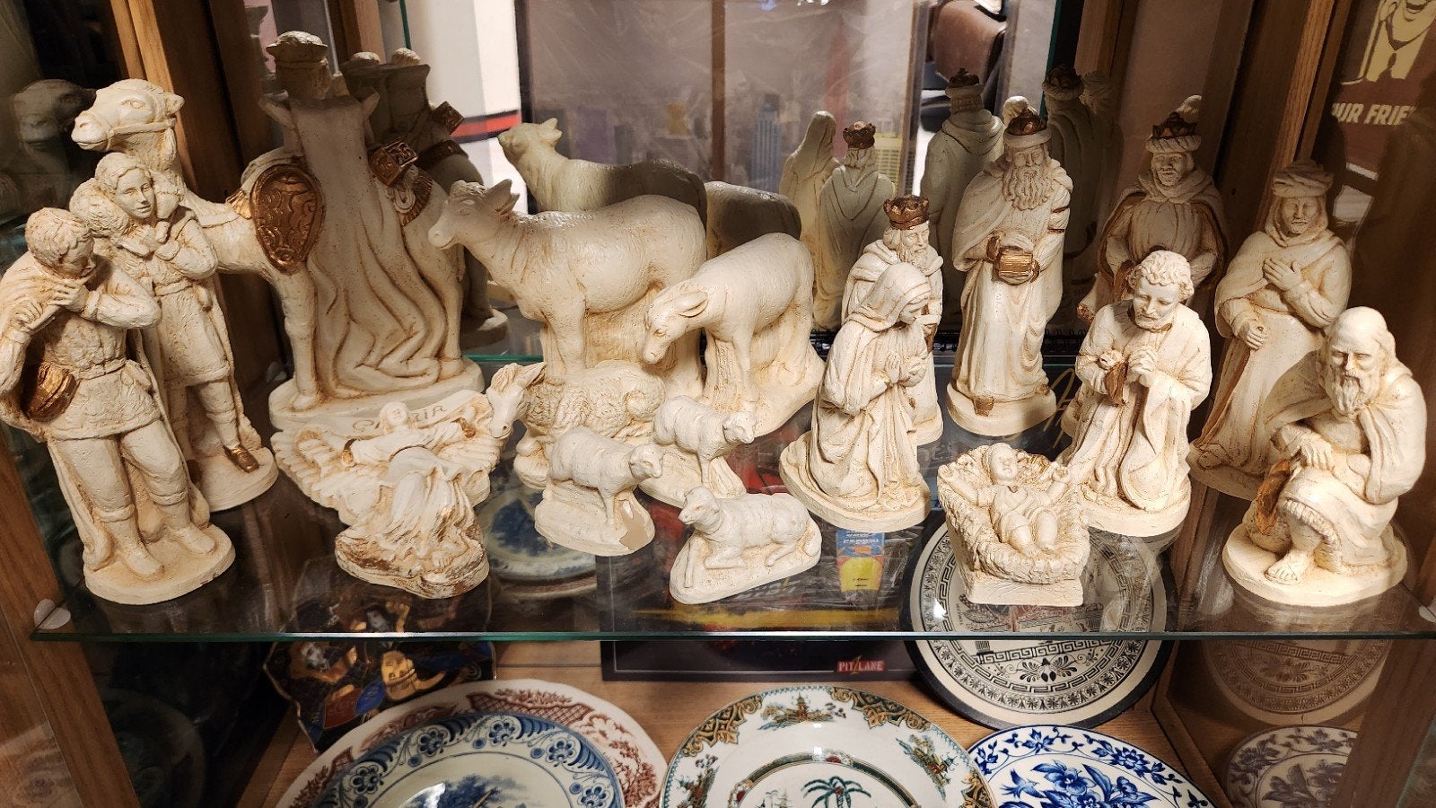 Grote Kerststal Beelden Set - Religieuze Decoratie, Verzamelen, Ophalen, Gebruikt, Beeld(je), Christendom | Katholiek