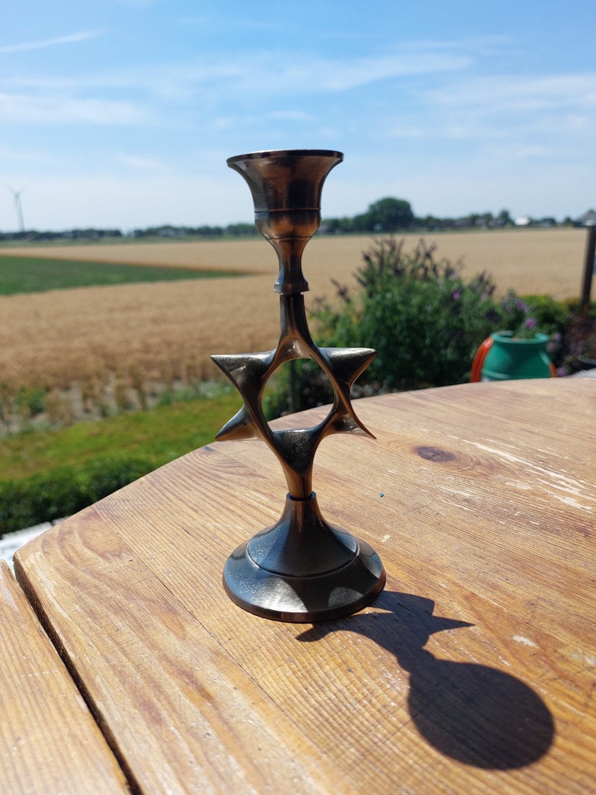 Kandelaar Davidster 15cm hoog, Ophalen of Verzenden