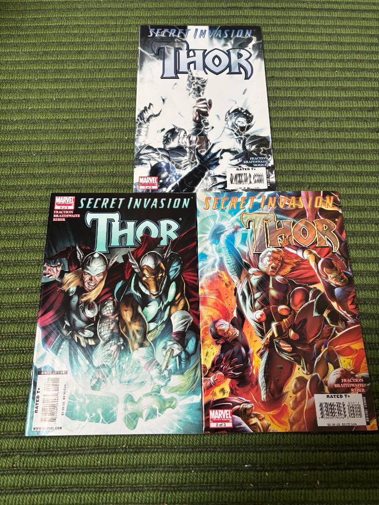 American Comics Thor, Secret Invasion (1-3 compleet, 8 Euro), Complete serie of reeks, Ophalen of Verzenden, Gelezen, Amerika