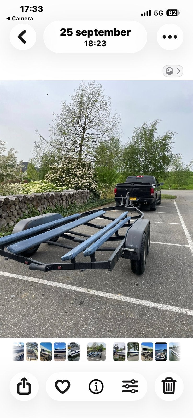 Boottrailer stallingstrailer voor boot tot 8.5 meter 3000 KG, Watersport en Boten, Ophalen of Verzenden, Zo goed als nieuw, Minder dan 6 meter