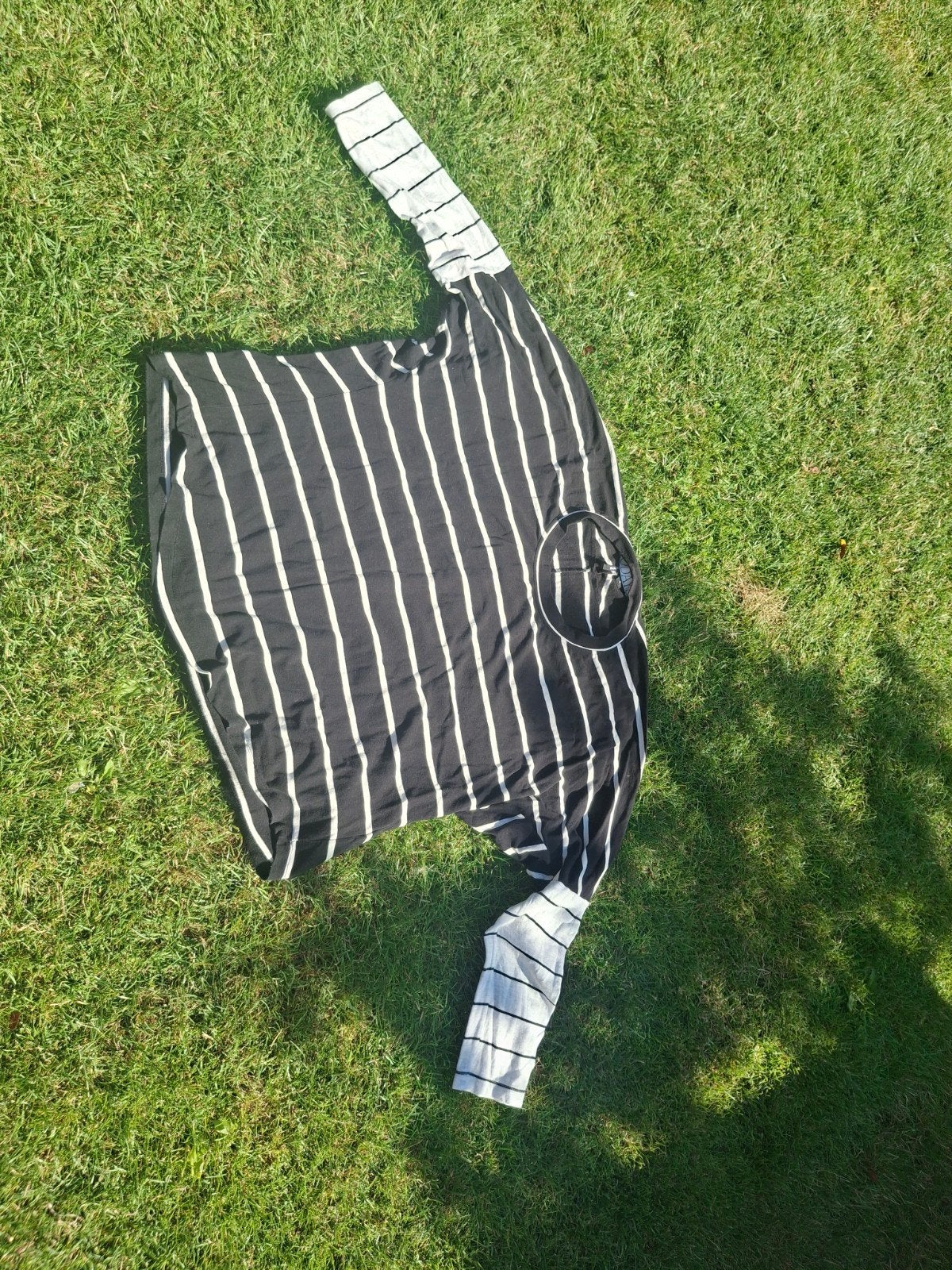 Zwart-wit gestreept shirt met lange mouwen, Zwart, Ophalen of Verzenden, Lange mouw, ODAY