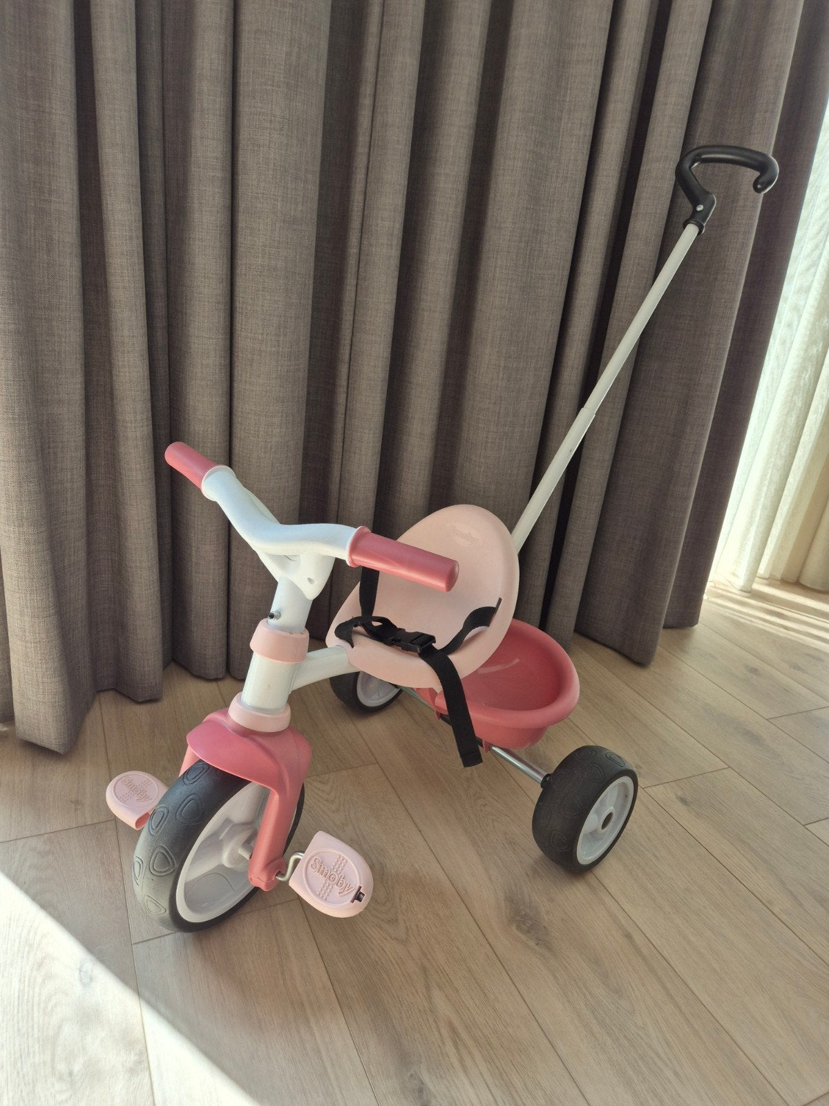 Smoby roze driewieler met duwstang, Kinderen en Baby's, Ophalen, Gebruikt, Overige typen