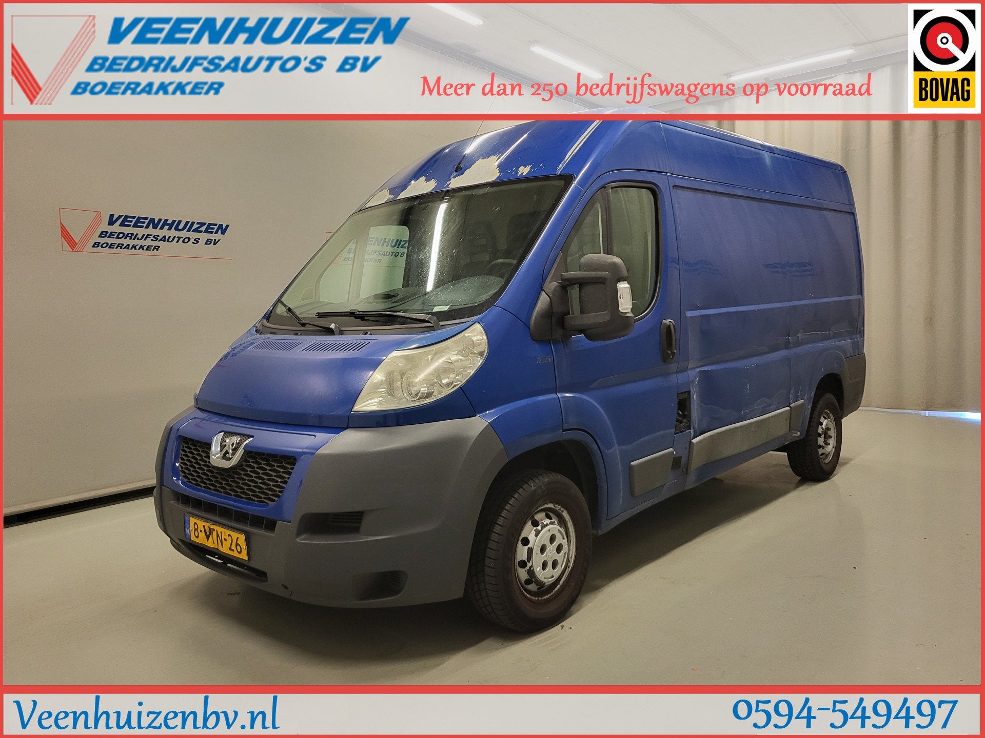 Peugeot Boxer 2.2HDI L2/H2 Apk tot 27-3-2027! (bj 2012), Euro 5, Gebruikt, 4 cilinders, Blauw