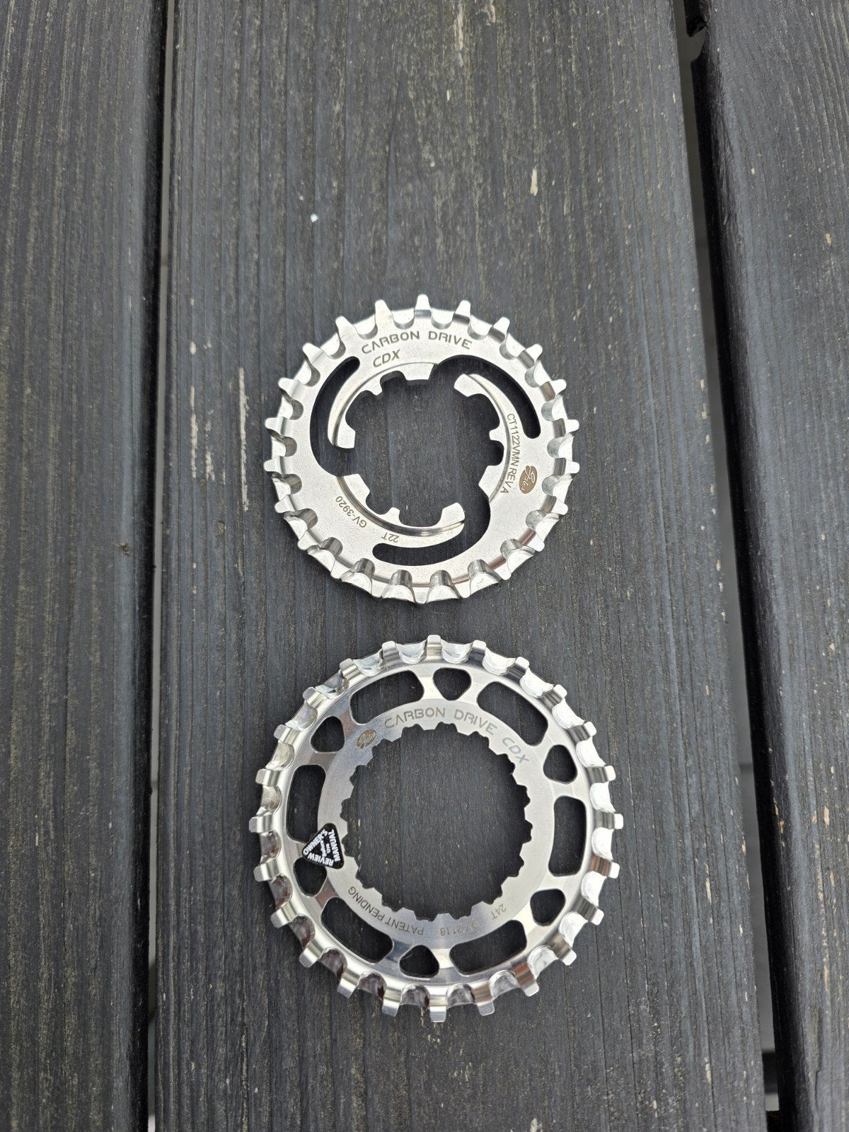Gates CDX Tandwielen - GV-3920 22T. GV-2118 24T, Gebruikt, Elektrische fiets, Gates, Overige materialen
