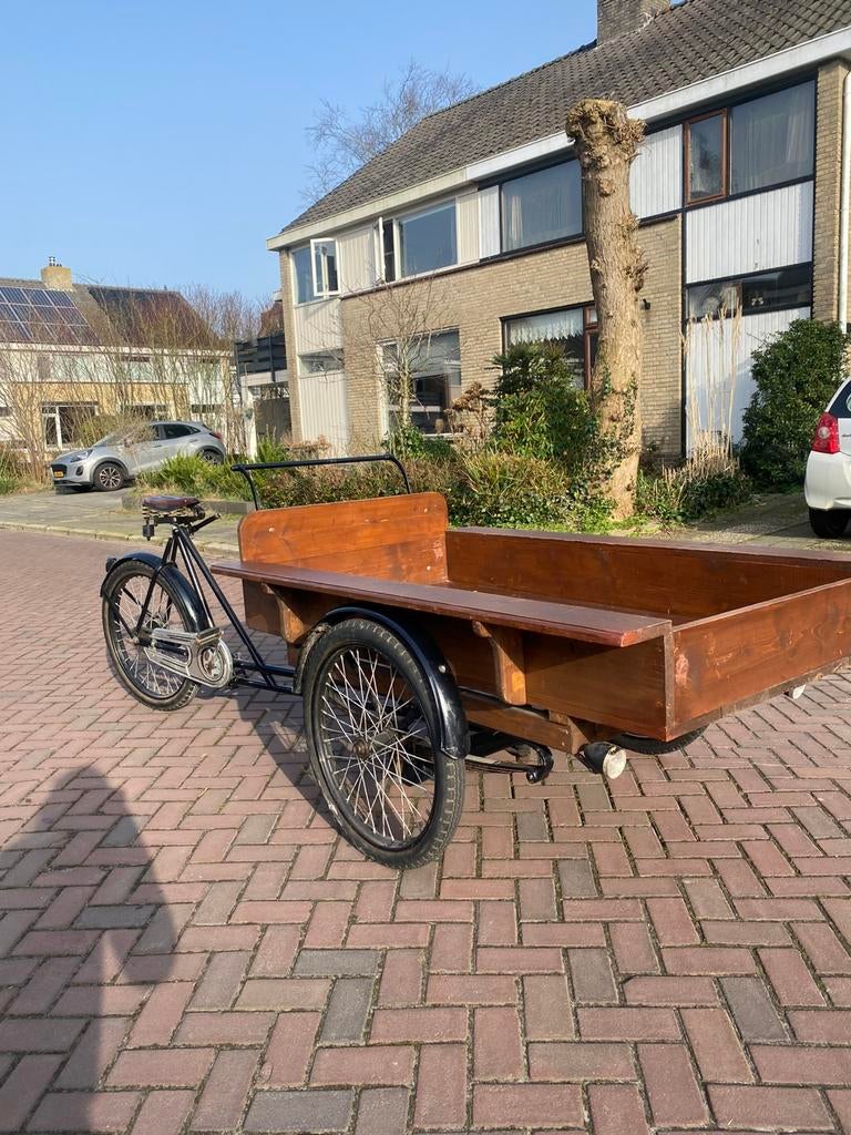 Antieke bakfiets- ouderwetse charme, Ophalen, Gebruikt, Goederen