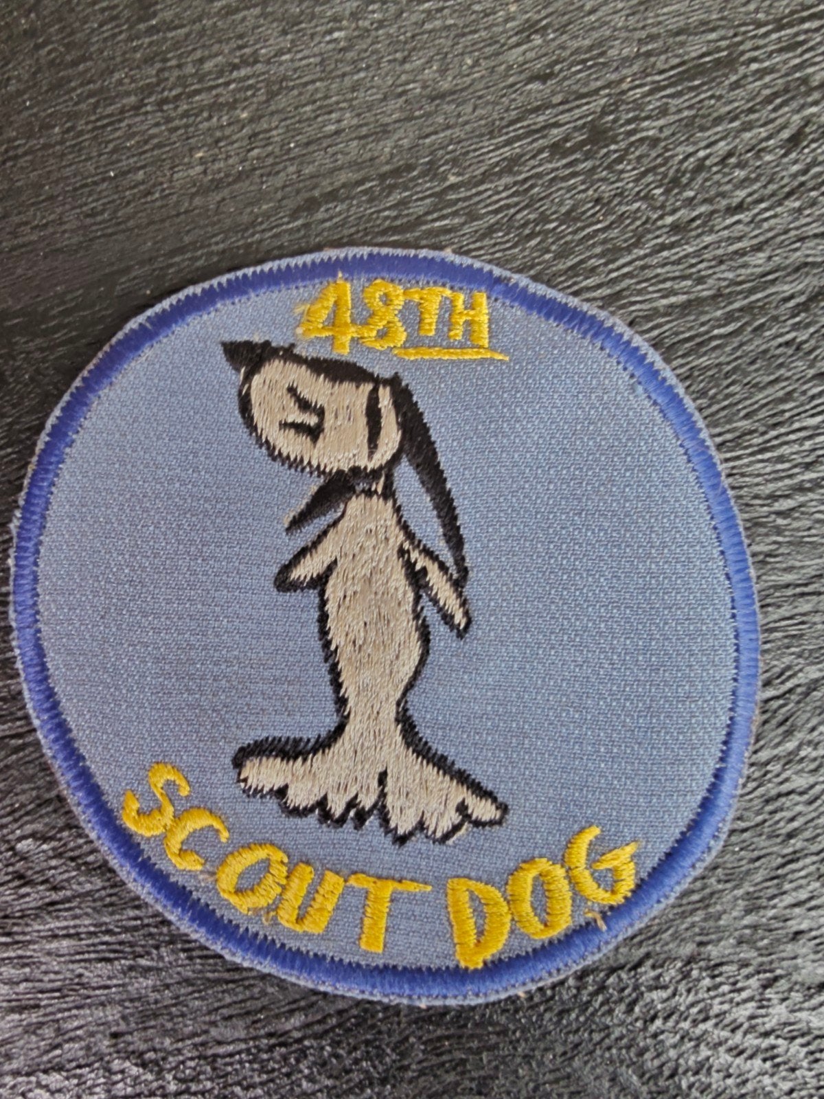 Patch , us air force patch , snoopy dog , 48th scout dog , V, Ophalen of Verzenden, Luchtmacht, Amerika, Embleem of Badge