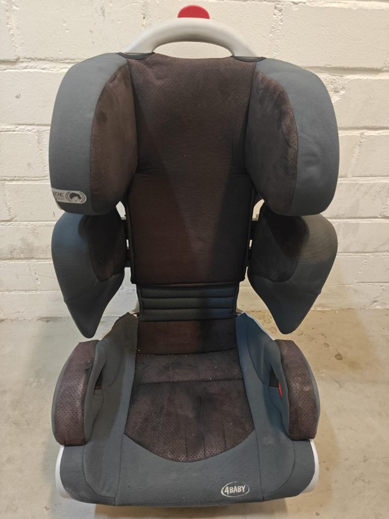 4BABY QUESTO-FIX autostoel (2 stuks, ook los te koop), Autogordel of Isofix, Gebruikt, 15 t/m 36 kg, Verstelbare rugleuning