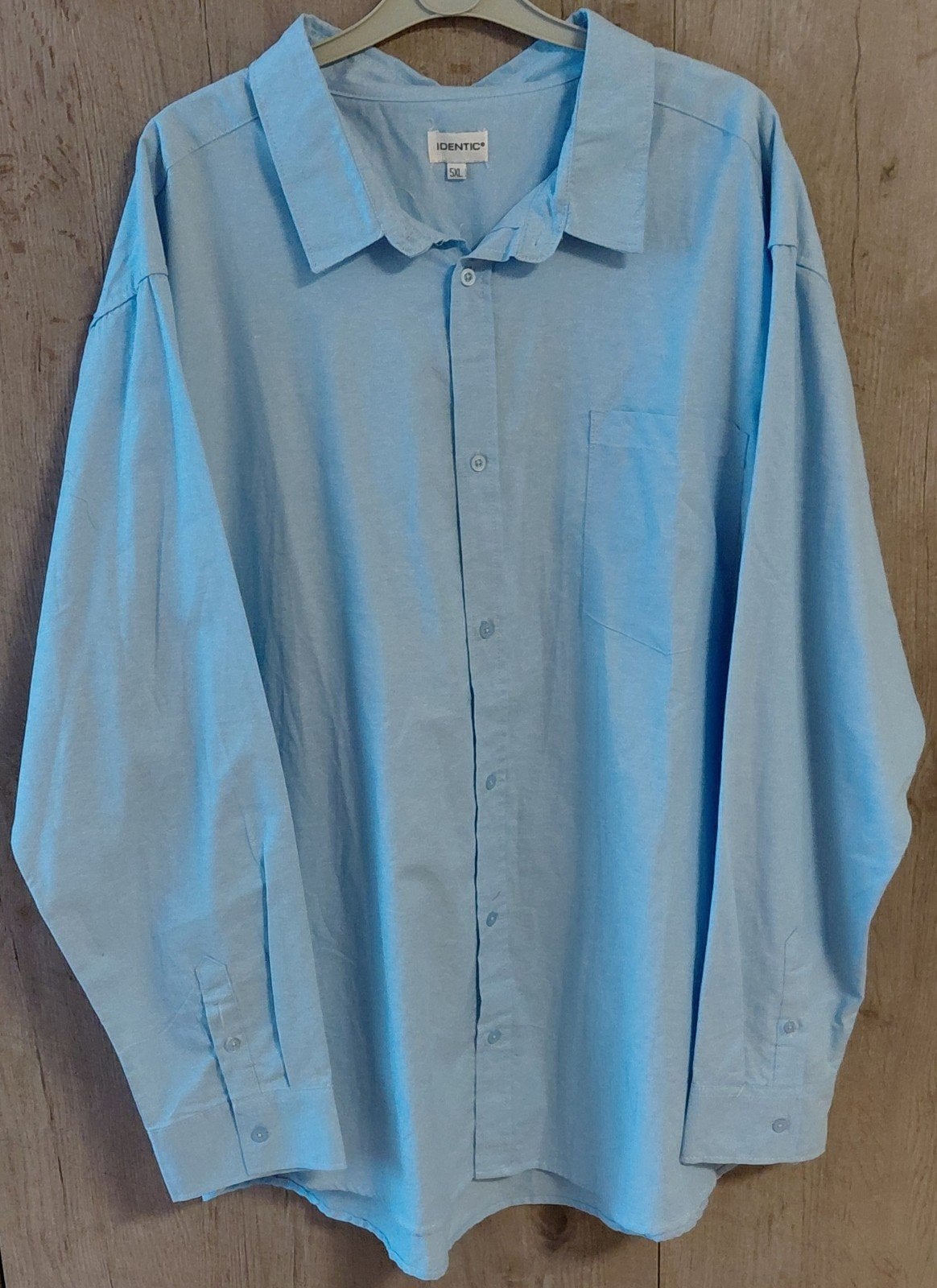IDENTIC Lichtblauw Overhemd - Maat 5XL, nieuw, IDENTIC, Blauw, Nieuw, Ophalen of Verzenden