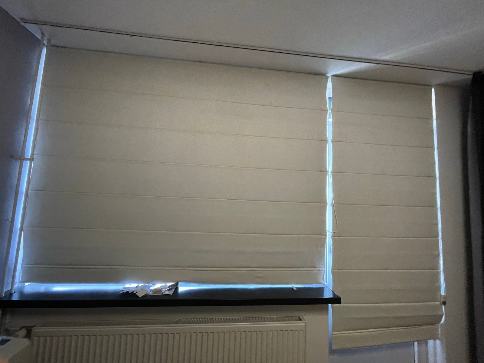Luxaflex Vouwgordijnen - Crème/Wit, Ophalen, Gebruikt, Vouwgordijn, Koordbediening