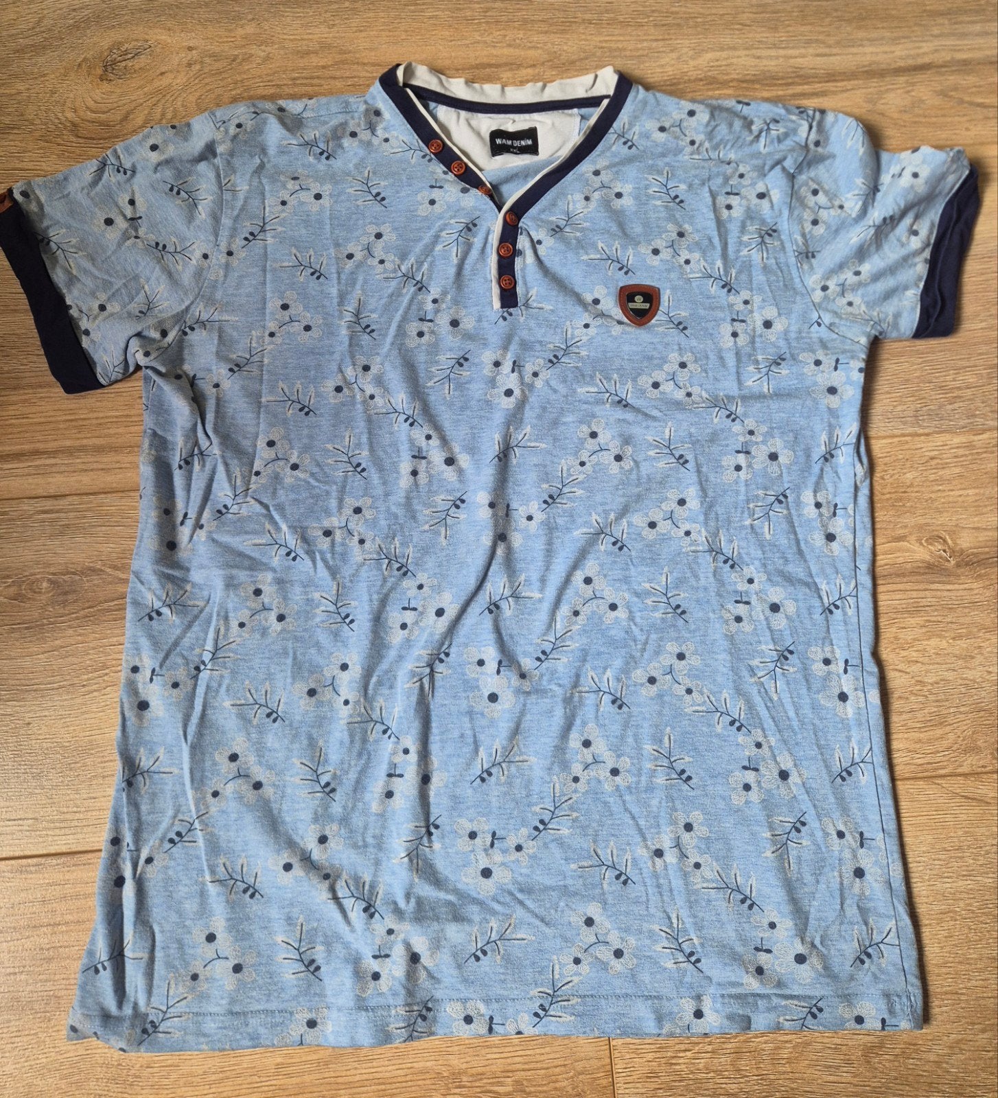 WAM Denim T-shirt XXL met bloemenprint, Blauw, Overige maten, Ophalen of Verzenden, WAM Denim