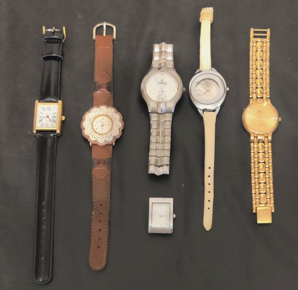 6 horloges Chatex Rolex MB Lotus, Sieraden, Tassen en Uiterlijk, Overige merken, Staal, Gebruikt, Polshorloge