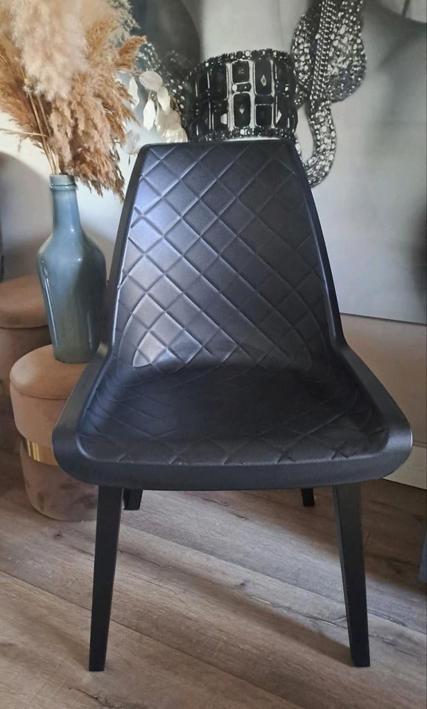 Set van 5 Riviera Maison Amsterdam City Stoelen, Ophalen, Kunststof, Zwart, Zo goed als nieuw