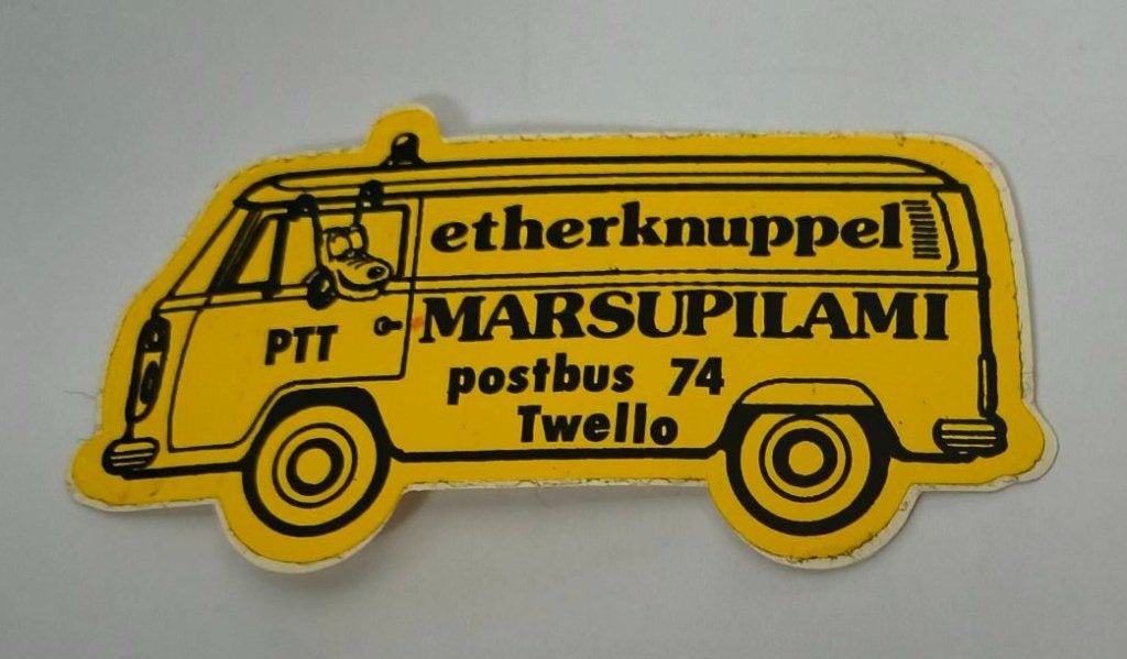Sticker Marsupilami etherknuppel Twello, Verzamelen, Ophalen of Verzenden, Zo goed als nieuw, Film, Tv of Omroep
