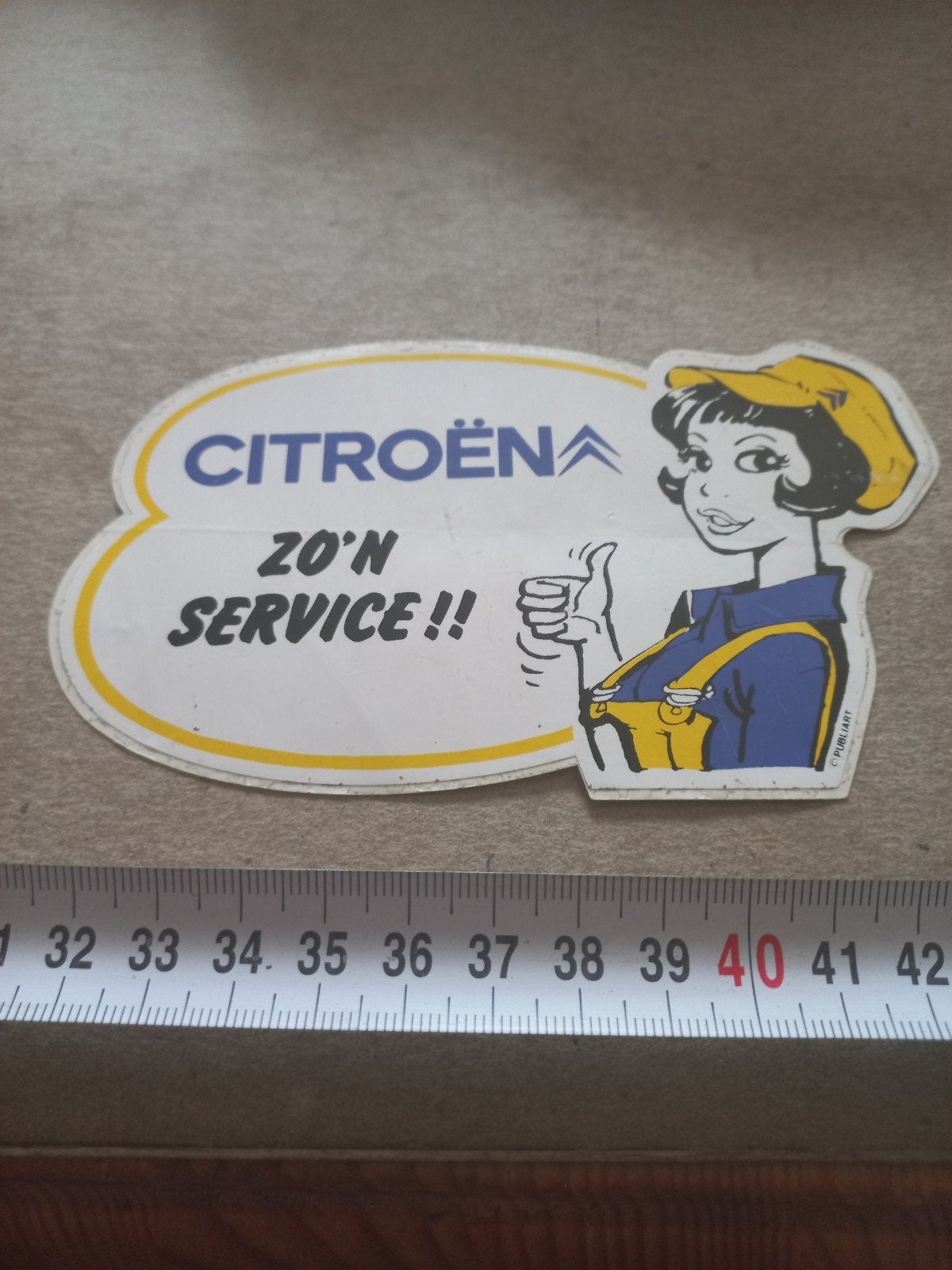Vintage Citroën Zo'n Service!! sticker, Ophalen of Verzenden, Gebruikt