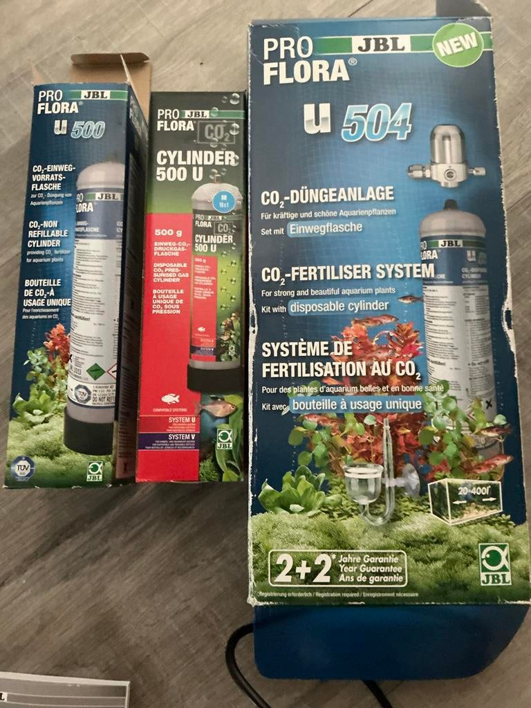 Co2 systeem met wegwerpflessen jbl pro flora u504, Ophalen, JBL, Zo goed als nieuw, CO₂-systeem