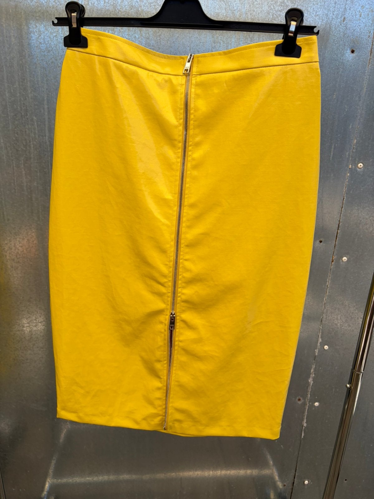 Msgm rok skirt geel it 46 - 42 rits zipped, Kleding | Dames, Ophalen of Verzenden, Zo goed als nieuw, Geel, Boven de knie