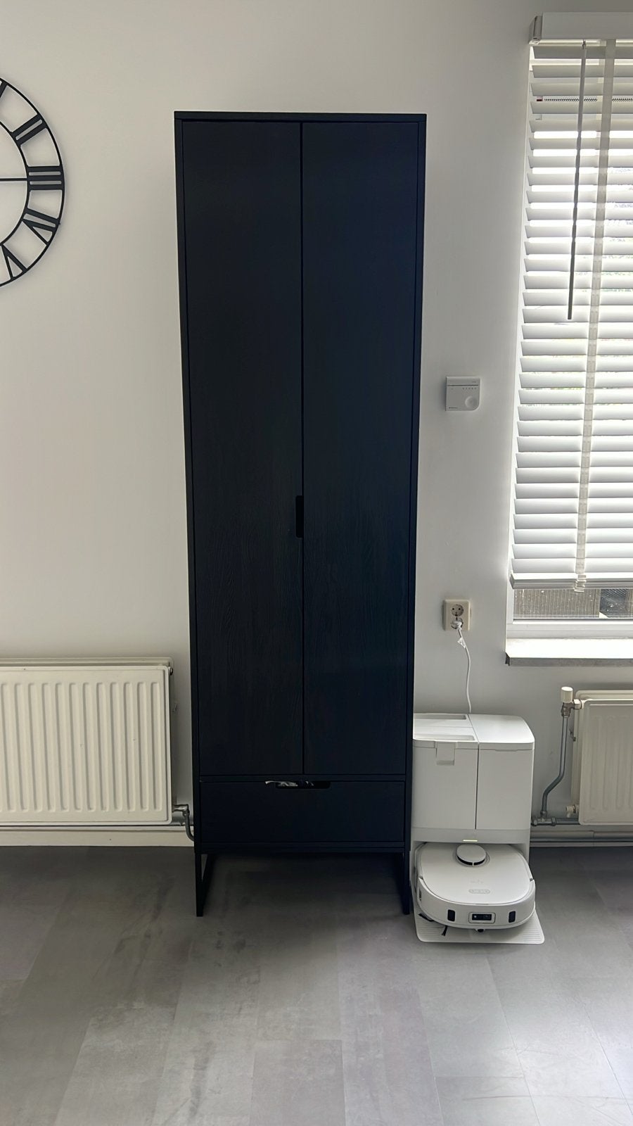 WOOOD Wandkast Silas Zwart - 60x210x36 cm, Ophalen, 200 cm of meer, 50 tot 100 cm, Zo goed als nieuw