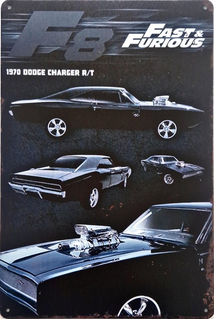Wandbord, American Special car, Fast & Furios, metaal, Ophalen of Verzenden, Nieuw, Metaal, Decoratieobject