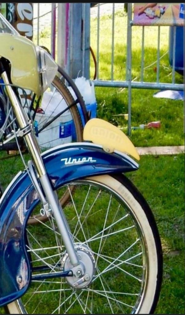 Gezocht, geel plaatje Union Boomerang, Fietsen en Brommers, Brommeronderdelen | Oldtimers, Ophalen of Verzenden, Overige typen