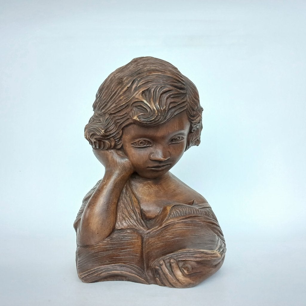 Buste Jonge Vrouw Boekensteun Resin, Ophalen of Verzenden