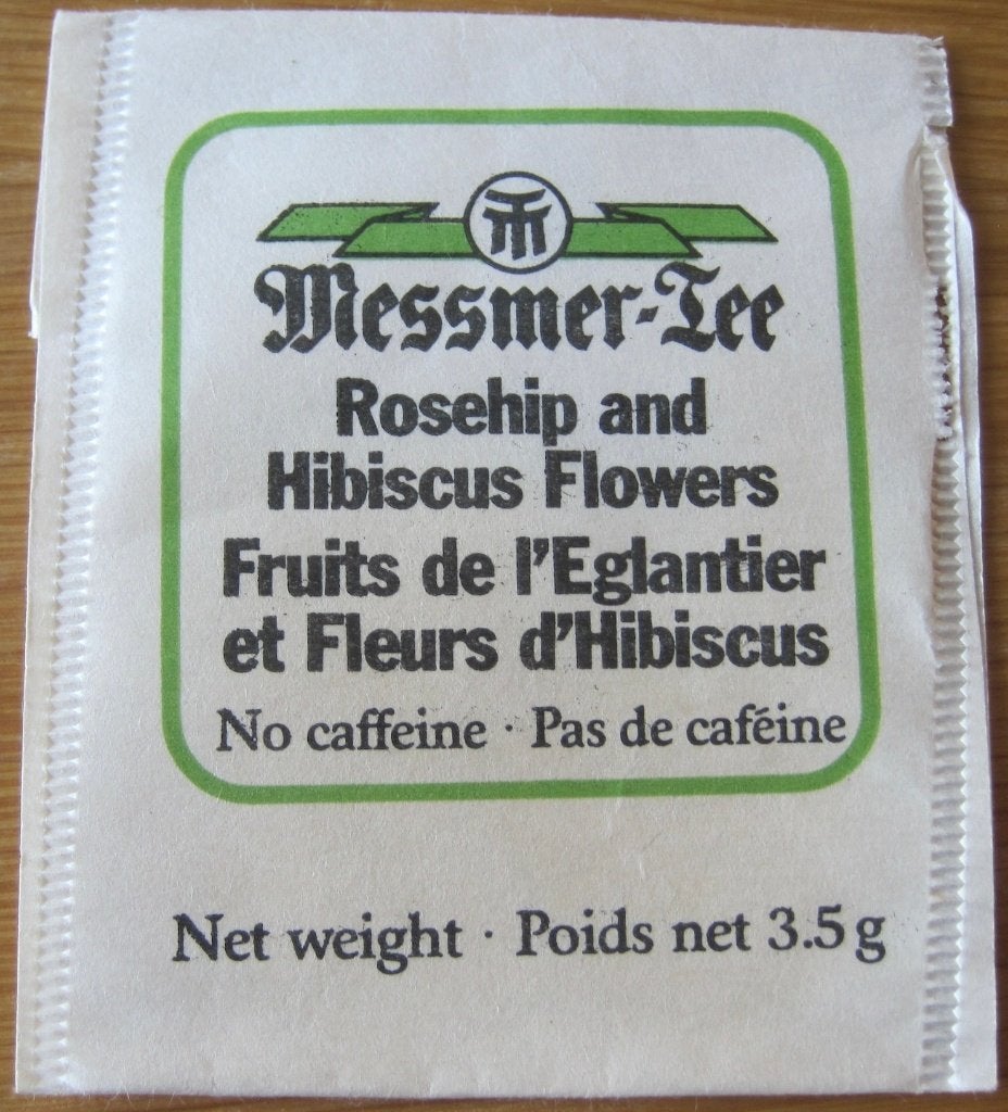 Een enkel oud theezakje van Messmer rozebottel en hibiscus, Verzenden, Theezakje(s)
