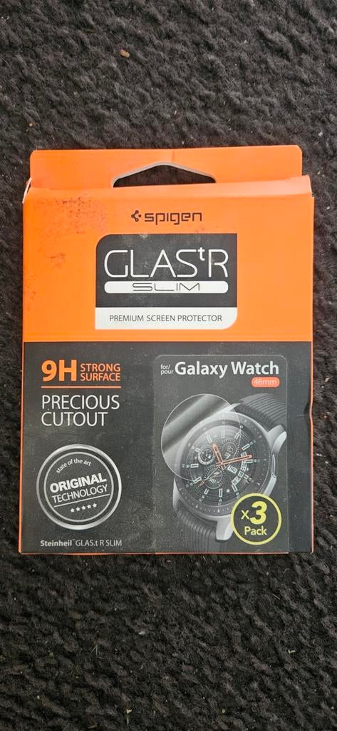 Spigen Glas.tR Slim Screenprotector Galaxy Watch 46mm (2x), Ophalen of Verzenden