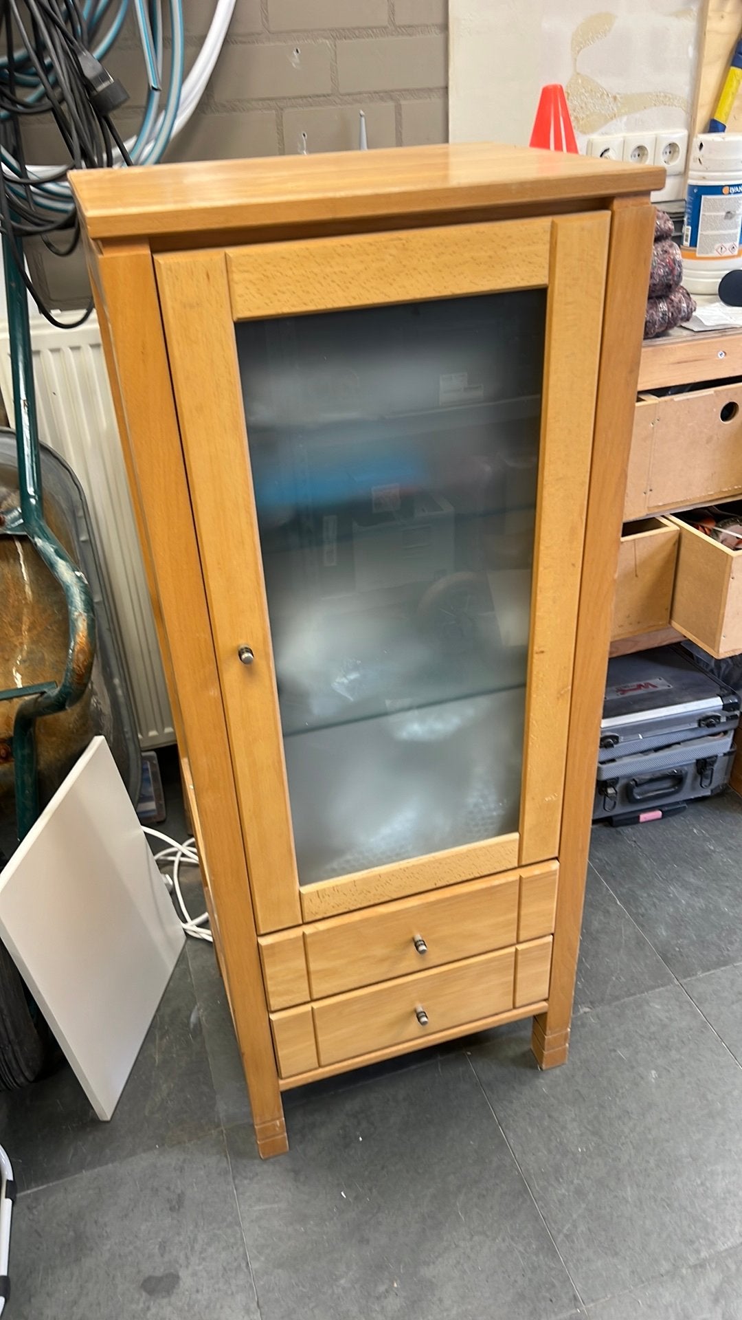 Massief beuken kast, Ophalen, 50 tot 100 cm, Zo goed als nieuw, Minder dan 100 cm