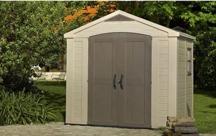 Keter factor 86 tuinhuis, Tuin en Terras, Tuinhuizen, Kunststof, Gebruikt, Tuinhuis, Minder dan 200 cm