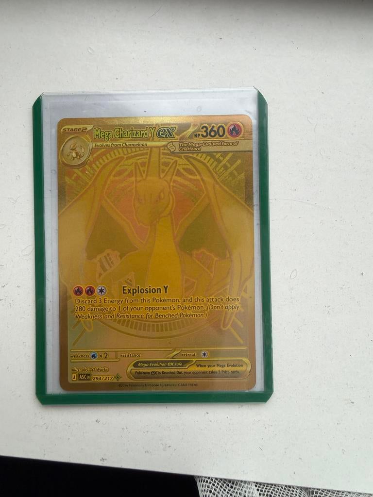 Charizard Y EX (Mega) Pokémon kaart - Near Mint, Ophalen of Verzenden, Zo goed als nieuw, Losse kaart, Foil