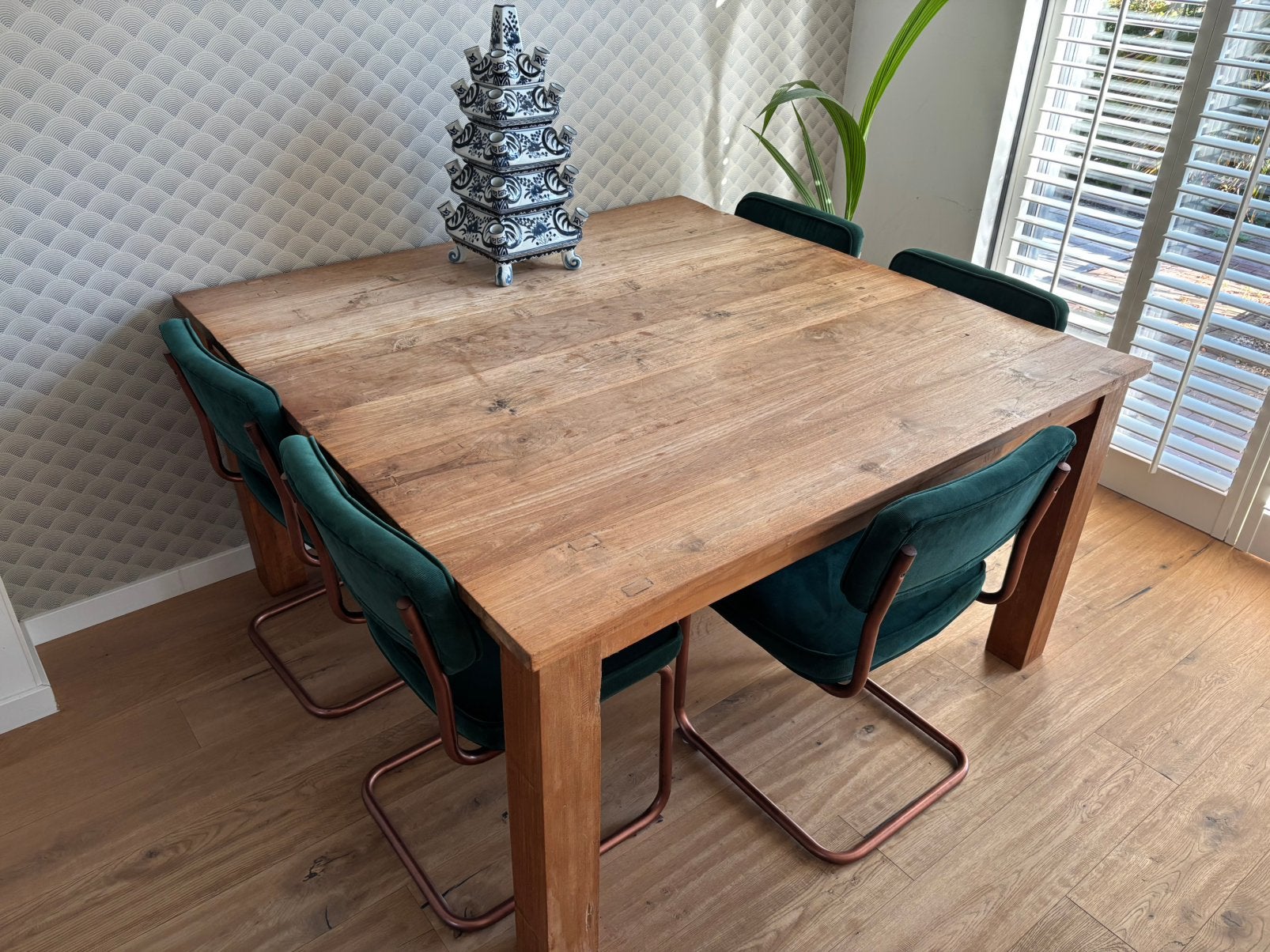 Tafel Teak, Huis en Inrichting, Tafels | Eettafels, Ophalen, 200 cm of meer, 50 tot 100 cm, Zo goed als nieuw