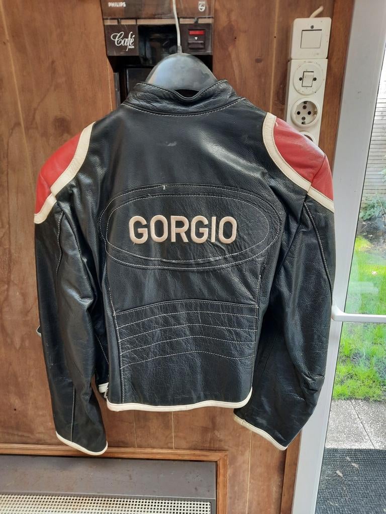 Vintage Gorgio Leren Jas Zwart Rood Wit, Kleding | Dames, Gorgio, Zwart, Gedragen, Ophalen