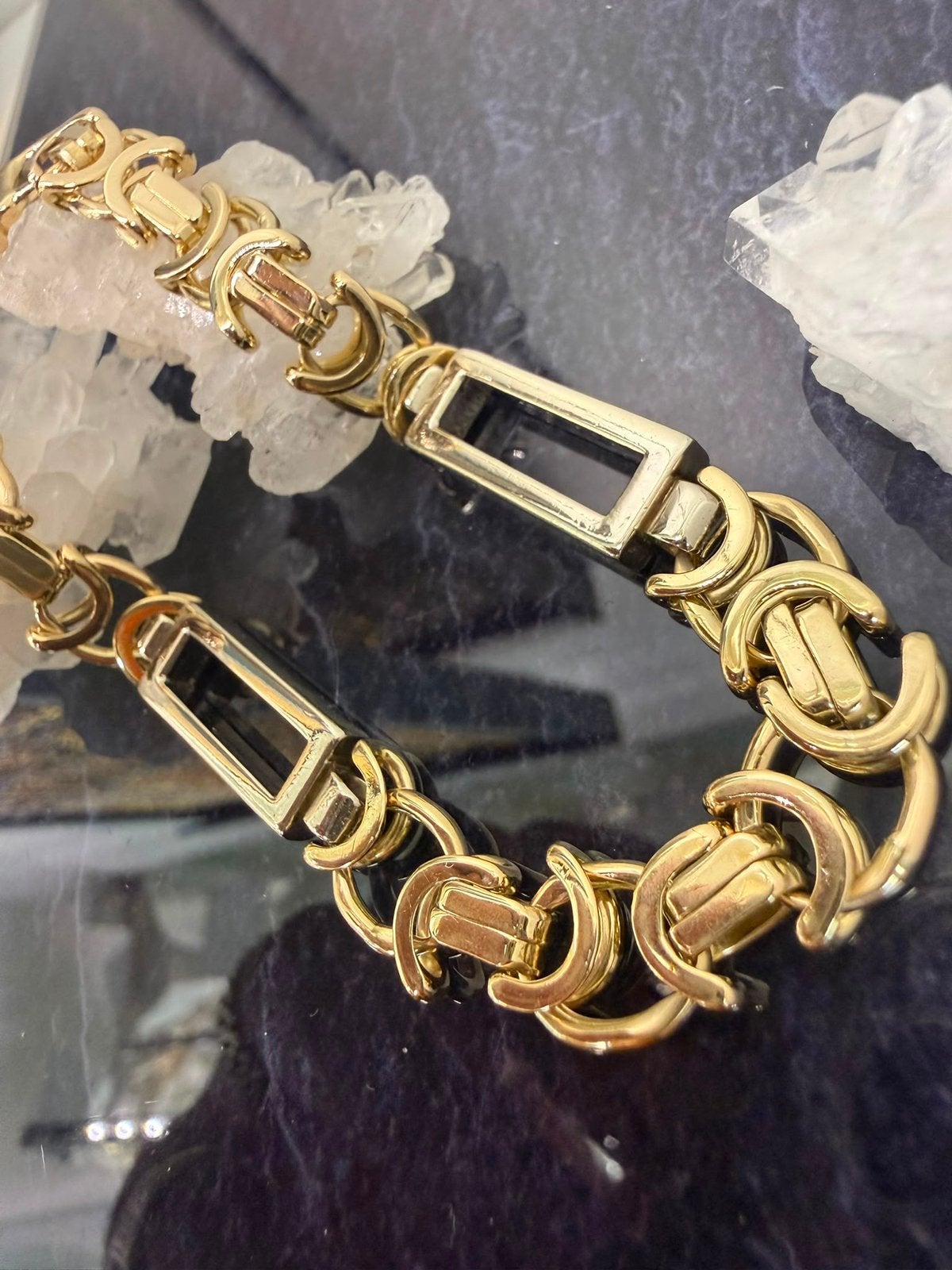 14 karaat gouden armband massief schakel, Ophalen of Verzenden, Nieuw