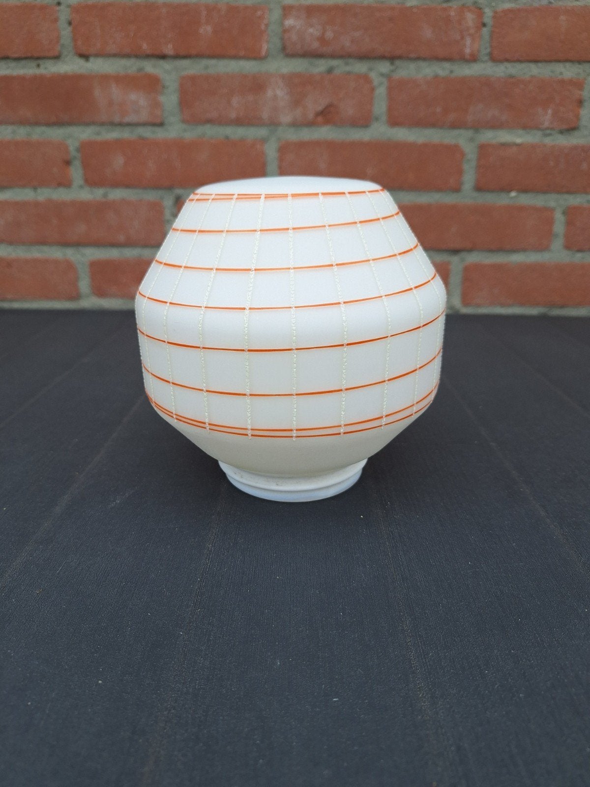 Vintage glazen lampenbol - vermoedelijk Philips jaren '50, Ophalen of Verzenden
