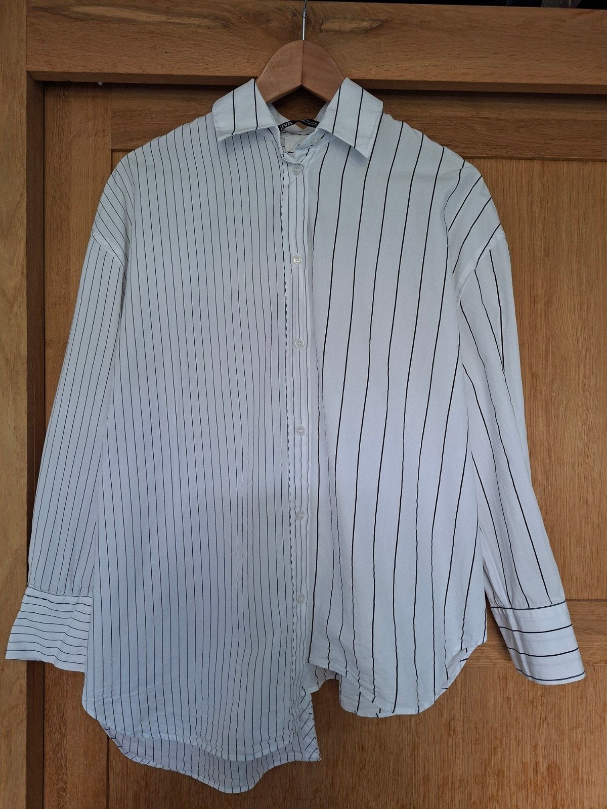 Zara Asymmetrische Blouse Maat S - 100% Katoen, Ophalen of Verzenden, Maat 36 (S), Gedragen, Wit