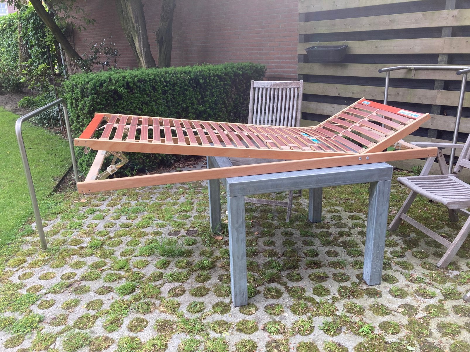 Verstelbare lattenbodem 80x200 cm, Ophalen, Eenpersoons, 80 cm, 200 cm