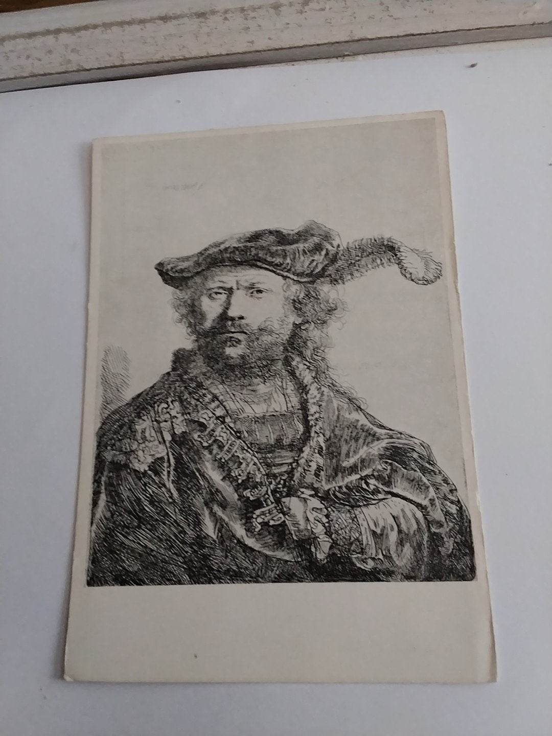 REMBRANDT. REMBRANDT  met de muts met de pluim 1638, Ophalen of Verzenden, 1940 tot 1960