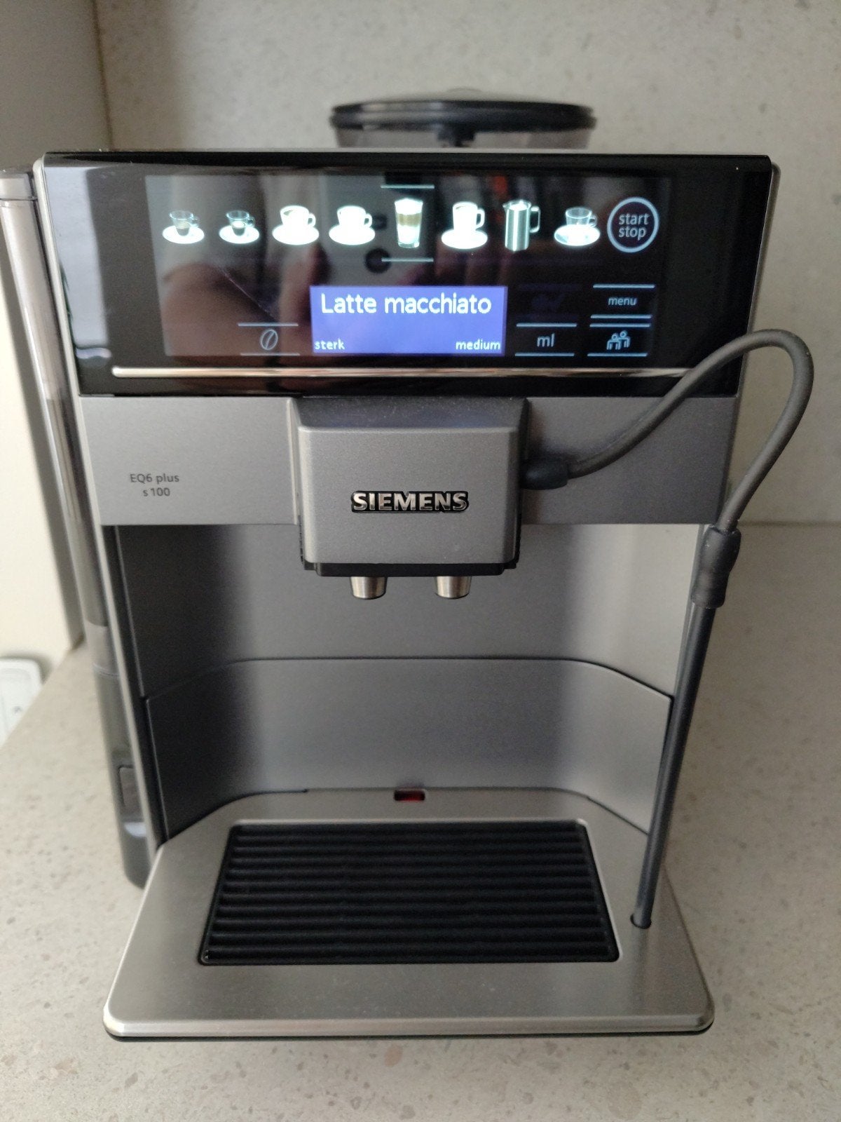Koffiemachine Siemens EQ6 plus 100s, Witgoed en Apparatuur, Koffiezetapparaten, Ophalen of Verzenden, Koffiemachine