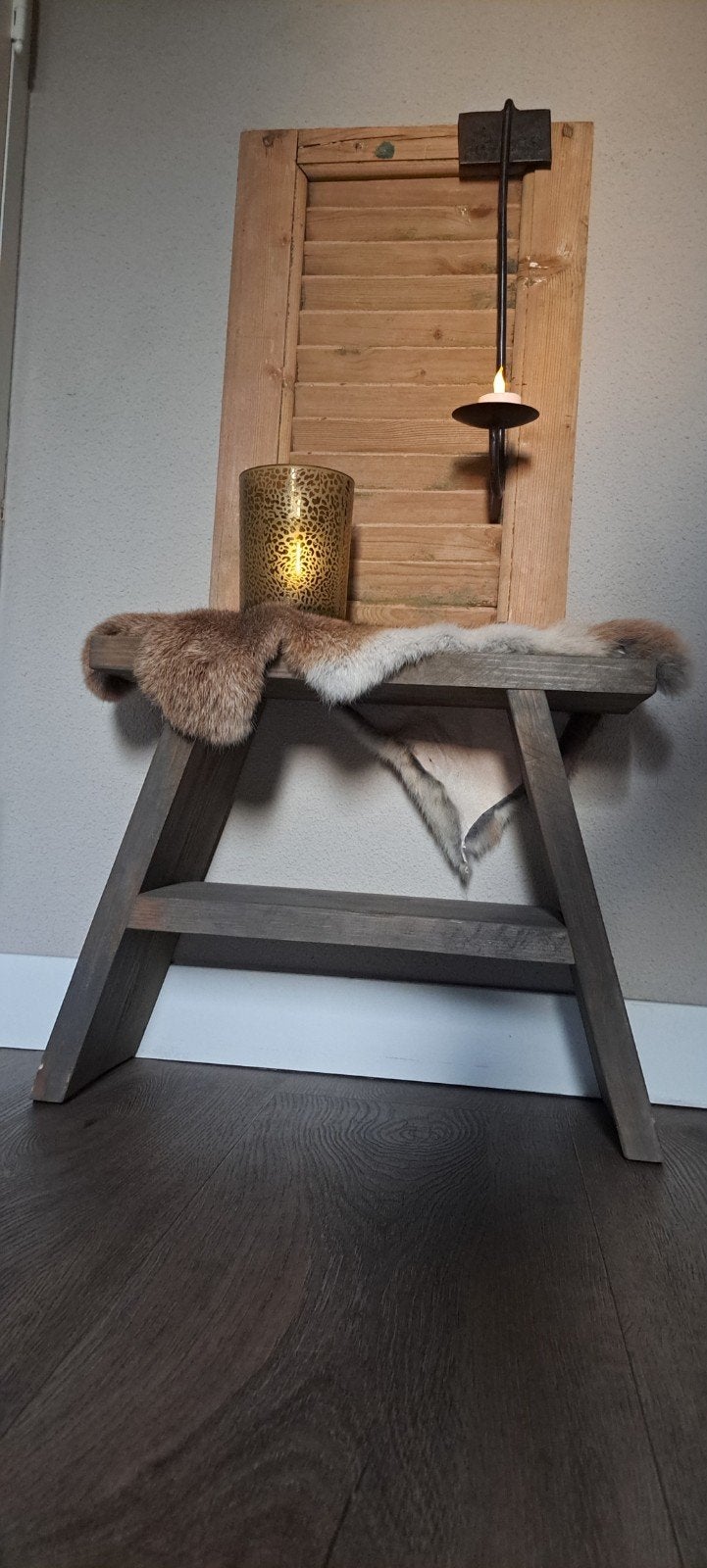 Bijzet(hal)tafel hout kleur taupe  en andere accessoires, Ophalen, Minder dan 55 cm, Rechthoekig, Hout