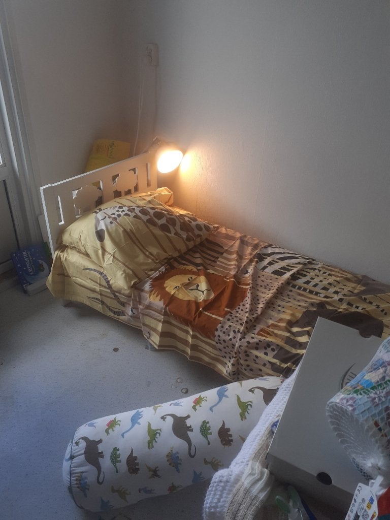Ikea kinderbed met schapen motief, Ophalen, 70 tot 85 cm, 140 tot 160 cm, Zo goed als nieuw