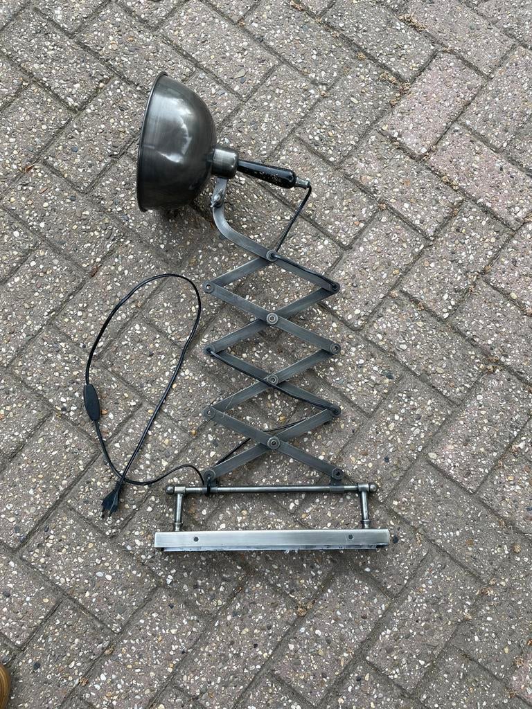 Vintage Schaarwandlamp - Industriële Stijl, Ophalen of Verzenden, Zo goed als nieuw