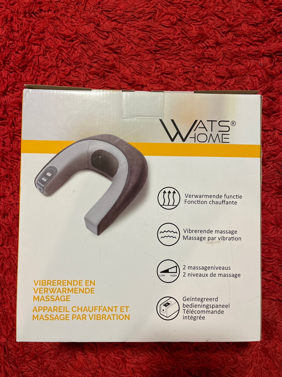 Wats Home Nek- en Schoudermassageapparaat met Warmte, Ophalen of Verzenden, Nieuw, Apparaat