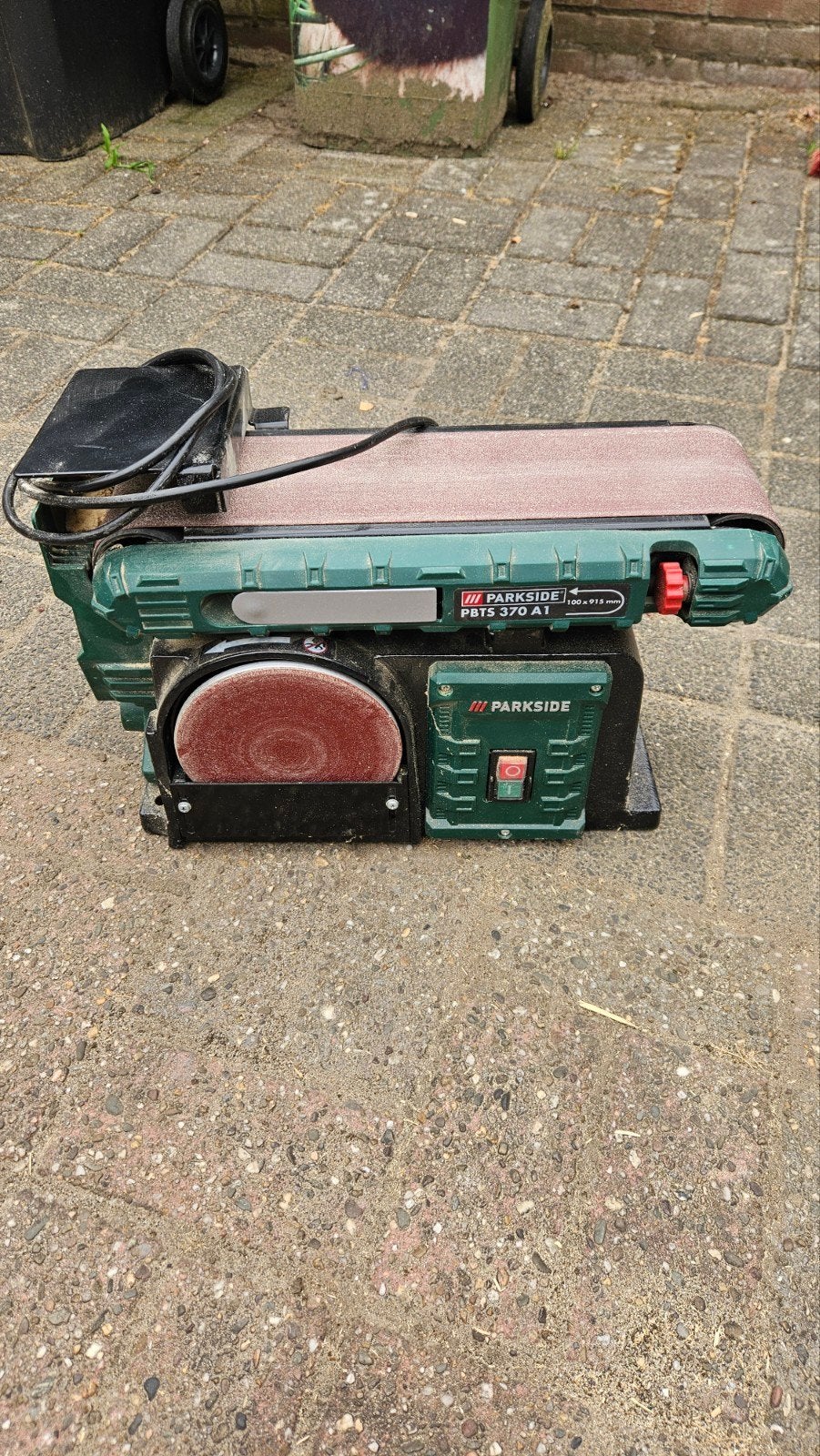 Parkside PBTS 370 A1 Bandschuurmachine, Ophalen, Gebruikt, Minder dan 600 watt, Bandschuurmachine