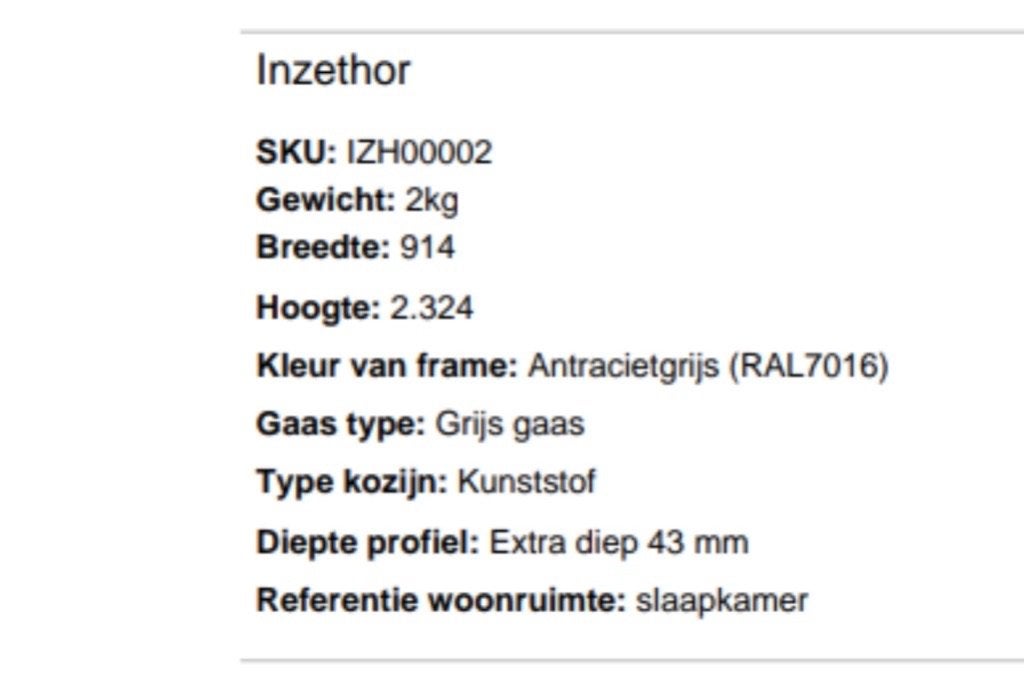 Nieuwe inzethor voor groot draai/kiepraam, Ophalen, Kunststof, 80 tot 100 cm, 215 cm of meer