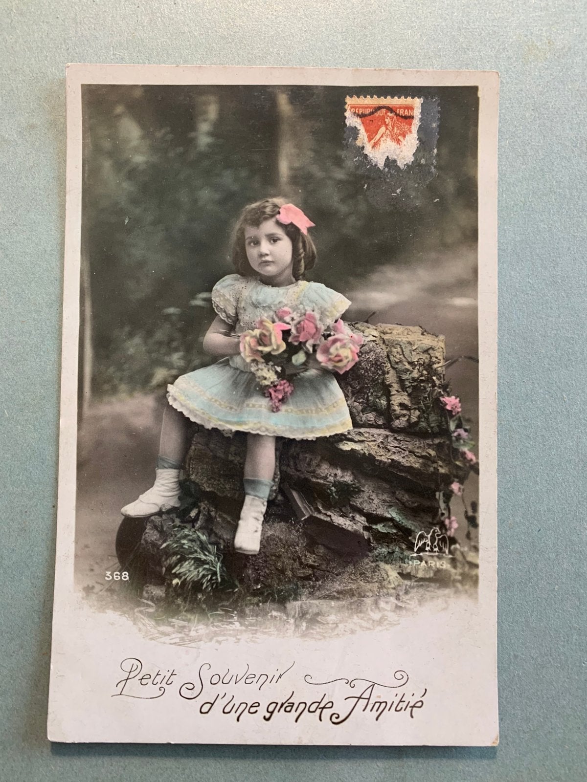 Petit Souvenir d’une grande Amitié, Ophalen of Verzenden, Voor 1920, Gelopen, Kinderen