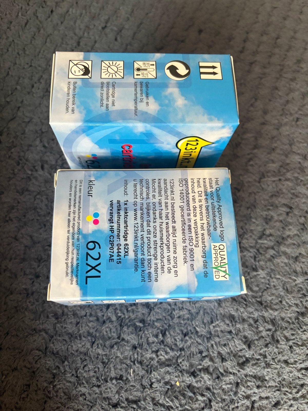123inkt Kleuren Cartridge Model 62 XL, Ophalen of Verzenden, Nieuw